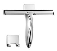 NETANY Escobilla de Ducha, escobilla Plateada de 10 Pulgadas, escobilla Multiusos de Acero Inoxidable para baño, Puertas de Ducha, Espejos, Azulejos y Ventanas de Coche, 100% Libre de Rayas