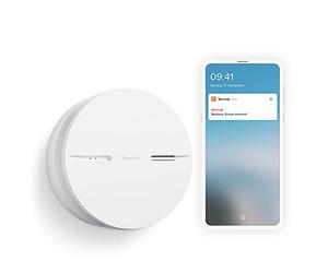 Netatmo Alarma de Humo Inteligente, batería de 10 años, Humo Conectado, autocomprobación, no Necesita concentrador, Cumple con EN14604, NSA-UK, Blanco, 11,5 x 11,5 x 4,4 cm