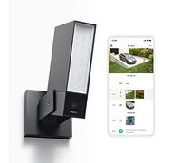 Netatmo Cámara de Vigilancia WiFi Exterior, Foco Integrado 12W, Video HD 1080p 4MP, Detección de personas, animales, vehículos, Visión Nocturna, Almacenamiento Local, sin Costo Adicional, NOC-AMZ