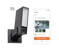 Netatmo Cámara de Vigilancia Exterior, SD, WiFi 5 GHz, 2K HDR, Detección IA Personas/Vehículos/Animales, Proyector LED 12 W, Sirena Integrada 105 dB, Almacenamiento Local, Sin suscripción, NOC2-B-EC
