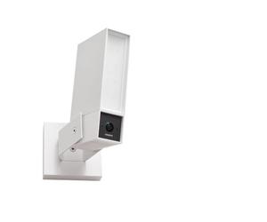 Netatmo Cámara de Vigilancia Exterior. WiFi 5 GHz, 2K HDR, Detección IA Personas/Vehículos/Animales, Proyector LED 12 W, Sirena 105 dB, Almacenamiento Local, Sin suscripción, Blanca, NOC-2-AMZ