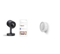 Netatmo Cámara Inteligente de Interior Advance + Sirena Inteligente de Interior - Reconocimiento Facial Optimizado por IA, Audio Bidireccional, Ángulo Amplio de 130°, 2K HDR, 30 fps, Zoom X16, 2x SD -