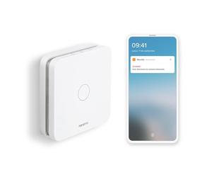Netatmo Detector de Monóxido de Carbono Inteligente, WiFi, 10 años de batería, Alarma de 85dB, Pruebas automatizadas, Sin centralita domótica, Certificado EN 50291 y NF, NCO-EC