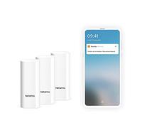 Netatmo DTG-FR Sensores Inteligentes de Apertura de Puerta y Ventana, inalámbricos, de una Sola Pieza, detección de vibración, Paquete de 3