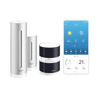 Netatmo Estación Meteorológica Inalámbrica Interior Exterior Con Wifi & NWA01-WW Anemómetro para la Estación Meteorológica, Negro/Transparente, 8.5x8.5x11 cm