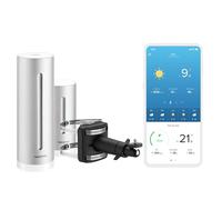 Netatmo Estación Meteorológica Inalámbrica Interior Exterior Con Wifi & NWM01-WW Soporte, para Pluviómetro Anemómetro, Negro, 7.5x12.5x10 cm
