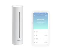 Netatmo Medidor Inteligente de Calidad del Aire Interior, Sensor de CO2, Temperatura, Humedad, Ruido - Control del Hogar, Ambiente Saludable, Alertas Automáticas - Blanco - Edición limitada - NHC-EC