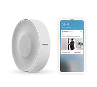 Netatmo Sirena interior inteligente, inalámbrica, Wi-Fi, 110 dB, encendido/apagado automático, sin suscripción, con pilas o con cable