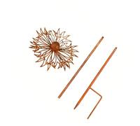 Netbiio Estaca de jardín Centaurea de metal reciclable, componente decorativo inmune para arreglos florales, senderos y terrenos de contenedores, estaca metálica impermeable