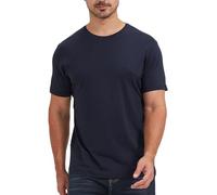 netdraw Camiseta de bambú de Viscosa ultrasuave para Hombre, Cuello Redondo, Casual, Elegante, de Manga Corta, de algodón, Marino, Large