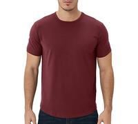 netdraw Camiseta informal de viscosa de bambú ultrasuave para hombre, dobladillo curvado, ligera, mezcla de algodón refrescante, Small
