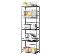 NETEL Soporte Extensible para microondas de 5 Niveles,Estante microondas encimera,estanteria Cocina,estanteria Metalica,estanterias almacenaje Garaje,Ancho Ajustable (38,5-63 cm),Negro