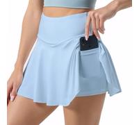 Neteson Faldas de Tenis para Mujer Falda Deportiva Plisada 2 en 1 Mini Faldas Pantalón Skorts de Golf con Pantalones Cortos Bolsillo para Correr Yoga Fitness Ciclismo Ejercicio Casual
