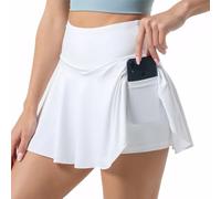 Neteson Faldas de Tenis para Mujer Falda Deportiva Plisada 2 en 1 Mini Faldas Pantalón Skorts de Golf con Pantalones Cortos Bolsillo para Correr Yoga Fitness Ciclismo Ejercicio Casual