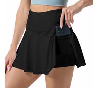 Neteson Faldas de Tenis para Mujer Falda Deportiva Plisada 2 en 1 Mini Faldas Pantalón Skorts de Golf con Pantalones Cortos Bolsillo para Correr Yoga Fitness Ciclismo Ejercicio Casual
