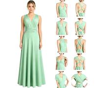 Neteson Mujer Vestido de Noche Largos Elegante Vestido Invitada Boda Fiesta | Multiposicion Vestidos Dama de Honor Graduación Ceremonia Cóctel