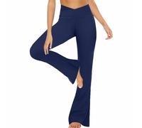 Neteson Pantalones Campana Mujer Cintura Alta Mallas Deportivas Push Up Pantalones de Yoga Pants Casual Mujer Elasticos Pantalones Acampanados Flared Leggins Deportivos Danza Fitness