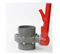 NETFEN Válvula De Mariposa De PVC Tipo Zócalo Válvula De Disco DN 110 MM Válvula De Riego Válvula De Mariposa De Una Sola Pieza De Plástico 1PC (Color: Plastic)