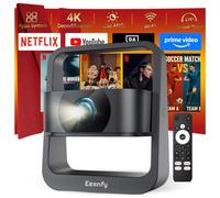 [Netflix Integrada] Eeenfy Proyector Portátil, Proyectore TV con 350ANSI, 1080P Soporte, E-Focus/Keystone, Proyectores WiFi Bluetooth, Projector Video 4K Soporte para Cine en Casa, Venus V1 pro, Negro