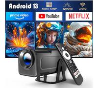 [Netflix-Oficial]HY320 NTV WhaleOS Smart Proyector con Varios Oficial TV Apps,Asistente de Voz Inteligente 1080P Nativa/Resolución Óptica 320ANSI 5G Wifi BT 5.2 Portátil Videoproyector Cine en Casa