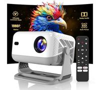 【Netflix oficial y Dolby Audio】Proyector inteligente WellSonic con WiFi y Bluetooth, 400Ansi y proyector portátil nativo de 1080p, enfoque automático y compatible con 4K, rotación de 180°, proyector