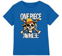 Netflix One Piece Jolly Roger Kids T Shirt Camiseta, Azul Real, 9-10 años para Niños