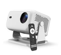 Netflix - Proyector inteligente oficial 4K con WiFi y Bluetooth, AI Auto Focus 800 ANSI 1080P Proyectores de video portátiles nativos para interiores y exteriores, color blanco