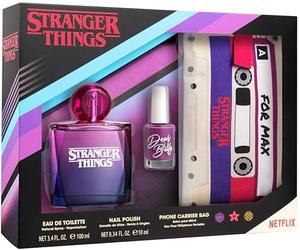NETFLIX Stranger Things Gift Set with 100ml EDT Nail Polish and Retro Cassette Protective Case for Girls