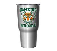 Netflix Stranger Things Hawkins High School - Taza de viaje de acero inoxidable de 27 onzas
