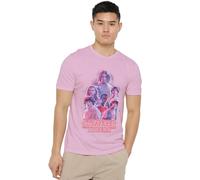 Netflix Stranger Things Rosa Glow Group Camiseta Unisex, Rosa, L