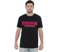 Netflix Stranger Things Sunset Logo Camiseta Unisex, Negro, S