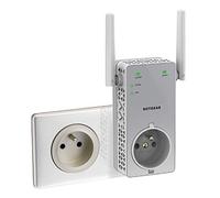 Netgear EX3800-100FRS - Repetidor de Red AC750 (802.11ac, Doble Banda, un Puerto de Ethernet Gigabit), Color Blanco [Modelo francés]
