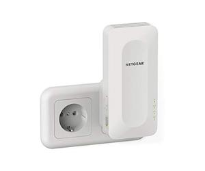 NETGEAR Extensor Rango WiFi 6 (EAX15): hasta 100 m2 más, 20 disp. con Rep. y Booster de señal inalám. Doble Banda AX1800 (hasta 1,8 Gbps de Vel.), seg. WPA3, itiner. Intel., único Nombre Red WiFi