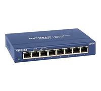 NETGEAR Switch Ethernet, Conmutador no gestionado, ProSAFE, Conmutador Gigabit - GS108GE - Sobremesa - 8 Puertos 10-100-1000 Mbps