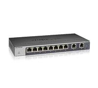 Netgear GS110MX-100UKS - Switch de red Smart Plus no gestionable (8 puertos Gigabit y 2 puertos 10G/MultiGigabit con montaje en pared o bastidor, sin ventilador) [modelo UK]