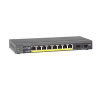 NETGEAR GS110TP-200EUS - Switch gestionable Smart Pro de 8 Puertos Gigabit PoE (alimentación a través de Ethernet de 8 Puertos PoE 53 W), Color Gris