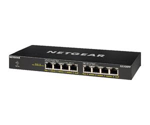 Netgear GS308PP Conmutador PoE+ Essentials no gestionado con 8 puertos y PoE con 8 puertos (83 W)