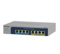 NETGEAR Switch de 8 Puertos y 2, 5 GB MS108UP - Switch Ethernet Multi-Gigabit Ultra60 PoE Plus - 4 Puertos PoE+/++ a 230 W - Sin Ventilador, conectividad Puntos de Acceso WiFi 6