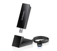 NETGEAR Nighthawk Adaptador WiFi 6E USB 3.0 (A8000) - AXE3000 - Velocidad Gigabit inalámbrica de tres bandas (hasta 3 Gbps) - Nueva banda de 6 GHz - Funciona con cualquier router WiFi 6 o 6E o sistema