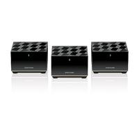 NETGEAR Nighthawk Sistema WiFi 6E de malla de tres bandas (MK93S) - Router + 2 extensores satelitales - Velocidad de 5.7Gbps - Cobertura de hasta 7.500 sq. Pies, 100 dispositivos - Incluye armadura de
