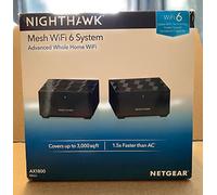 NETGEAR Nighthawk Whole Home Mesh WiFi 6 System (MK62) - Enrutador AX1800 con 1 Extensor de satélite, Cobertura de hasta 3.000 pies Cuadrados y más de 25 Dispositivos
