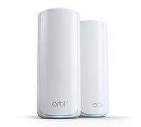 NETGEAR Orbi 770 Series WiFi 7 Sistema de malla 2-Pack WLAN BE10800 tribanda, 5x LAN 2,5G, 1x WAN 2,5G, cobertura de hasta 360 m²