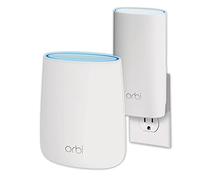 NETGEAR Orbi Compact Wall-Plug Whole Home Mesh WiFi System - Router WiFi y Extensor de satélite de Enchufe de Pared con velocidades de hasta 2.2 Gbps de más de 3.500 pies Cuadrados, AC2200 (RBK20W)
