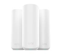 NETGEAR Sistema Mesh WiFi 7 Orbi Serie 370 Doble Banda para el hogar (RBE373) - Router + 2 Extensores, Funciones de Seguridad, 3,6 Gbps, Cubre 360 m2, 70 Dispositivos, Puerto Internet 2,5 GB, BE3600