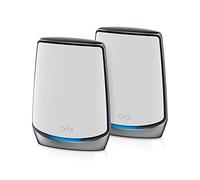 NETGEAR Orbi Whole Home RBK852 - Sistema de red tribanda en malla con WiFi 6, router con 1 extensor de satélite, seguro, cobertura de hasta 230 m², 100 dispositivos, AX6000 (hasta 6 Gb/s)