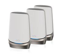 Netgear Orbi WiFi Mesh 6E Quadband (RBKE963) | Router con 2 Satélites | Red de hasta 800 m2, 200 Dispositivos | AXE11000 (hasta 10.8Gbps)