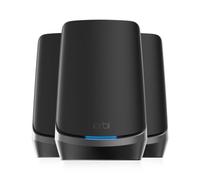 Netgear Orbi WiFi Mesh 6E Quadband (RBKE963B) | Router WiFi 6E con 2 Satélites | Red Mesh de hasta 800 M2, 200 Dispositivos |AXE11000 (hasta 10.8Gbps) | Negro