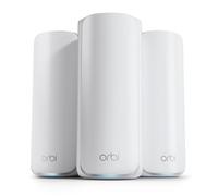 NETGEAR Orbi WiFi Mesh | Router WiFi 7 y 2 satélites | Mesh WiFi 7 | hasta 21 Gbits/s | Cubre hasta 600 m² y 150 Dispositivos | Puerto de Internet 10 GB | Tri-Band BE21000 | RBE873 | Blanco