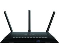 Netgear R6400-100UKS - Router con tecnología WiFi AC 1750 Dual Band (1750 Mbit/s, IPv6, 4 puertos Ethernet Gigabit, antenas externas de largo alcance), negro [modelo UK]