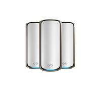 NETGEAR Orbi 970 | Sistema Mesh WiFi 7 | RBE973 | Router WiFi 7 y 2 satélites | hasta 27 Gbits/s | Alcance 660 m² | Soporta 200 Dispositivos | Puerto Internet 10GB | Cuadribanda BE27000 | Blanco